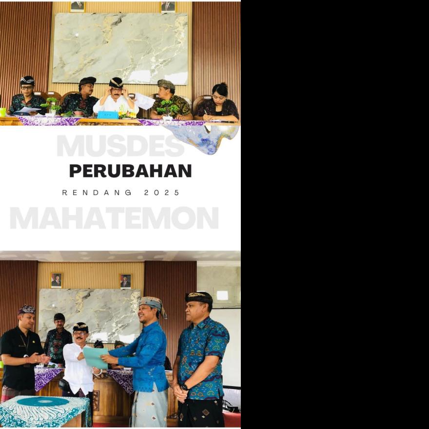 Peraturan Rancangan Perubahan Atas Peraturan Desa Nomer 9 Tahun 2024.